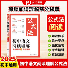 【荣恒】初中语文阅读理解答题模板七年级八九年级初一初二初三上下册语文阅读理解专项训练书公式法语文阅读训练现代文名著阅读