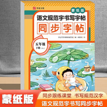 语文规范字书写字帖同步字帖蒙纸版五年级下册RJ（定制版）语文同步课本每日一练