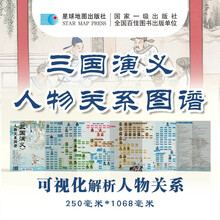《三国演义》人物关系图谱 787*1092mm 中学生适用四大名著思维导图 三国演义大事件年表  四大名著思维导图【三国演义】纸质版 星球地图出版社 当当图书