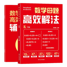 数学母题高效解法五年级 分数混合运算 立体图形体积题 解方程强化训练 小升初衔接母题 压轴题突破技巧 名校真题题库逻辑推理专项