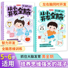 从小开发全脑5-6岁（全2册）儿童全脑开发早教书专注力练习数学思维逻辑训练综合能力提升启蒙幼小衔接