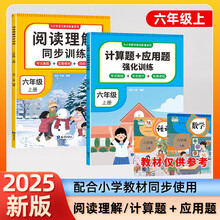 全2册 六年级上册阅读理解同步训练+计算题+应用题强化训练