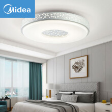 美的（Midea）LED吸顶灯卧室餐厅全屋儿童灯具浪漫简约现代三色调光圆形晶格24W