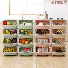厨房蔬菜置物架收纳省空间落地多层水果筐菜篮家用塑料用品菜架子