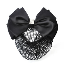 雅蝶娜 韩国发饰 发网职业头花 韩版带钻银行护