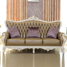 欧洲都市 欧式客厅家具套装 实木沙发组合 法式