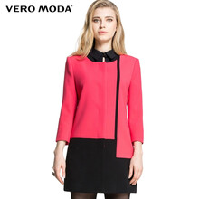 <em>Vero Moda海军风</em>条纹棉弹七分袖修身通勤女短
