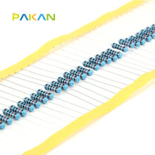 PAKAN 1/2W精密电阻 0.5W色环电阻 金属膜电阻0.5W 300R 精度1% (100只)