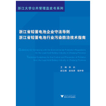 浙江省铅蓄电池企业守法导则浙江省铅蓄电池行业污染防治技术指南/浙江大学公共管理蓝皮书系列