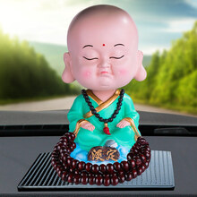 卡通小和尚汽车摆件-淡定