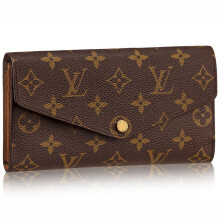 louis vuitton 路易威登 女士老花色长款monogram帆布钱包 m60136 zx