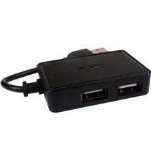飚王（SSK）SHU200 方舟4口HUB集线器 USB2.0 扩展多口USB分线器 黑色
