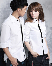 2013春夏新款修身男<em>女生</em>士衬衫长袖 <em>潮装</em>韩版