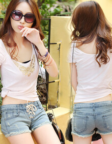 艾尚比尔 ASBILL<em>2013</em> 复古火辣性感系带超短