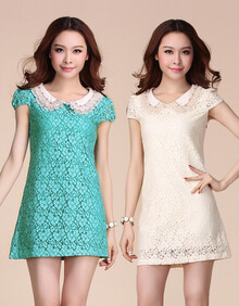 红蜻蜓连衣裙女夏季<em>少女装</em>雪纺蕾丝裙新款韩版