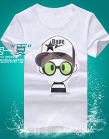 尚佳盟 2013<em>夏季</em>新款男士<em>动漫卡通</em>头像印花青