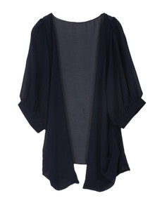 德璐 夏装热卖中袖无扣中长款空调<em>衫开衫夏雪</em>