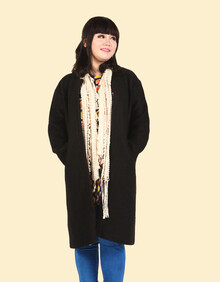 13年<em>冬季新款</em> 粗花羊毛尼大衣 <em>胖妞</em>大码<em>女装</em>显