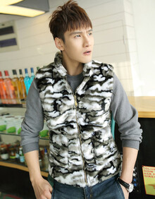 货到付款 冬季新款 韩版<em>男士</em>休闲<em>马甲</em> <em>迷彩</em>立领