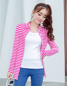 衣香<em>连娜</em> 秋冬新款韩版百搭长袖针织衫 女式条