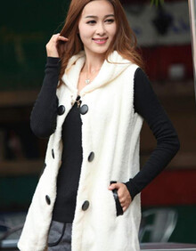 艾拉克蒂 2013秋装新款<em>女装</em> 韩版<em>时尚</em>毛毛<em>马甲</em>