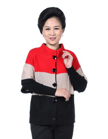 初柔 中老年秋装女外套 <em>中年女装毛衣</em>羊毛小衫