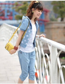 金黛伊 2013夏装新款短袖开衫<em>套装少女装</em>时尚