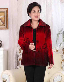 麦田<em>姑娘</em> 中老年<em>风衣秋冬</em>新款中年女装妈妈装