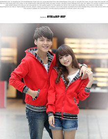 抓绒情侣卫衣 <em>民族风开衫</em>男士卫衣 保暖加厚情