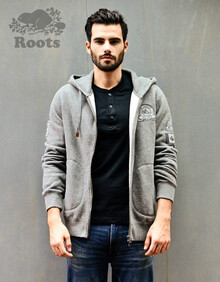 Roots 秋冬新款 欧美男士<em>连帽卫衣 外套</em>男装拉
