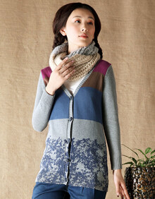 <em>茵曼</em> 冬装新款纯棉<em>针织开衫</em>女【8341310449】