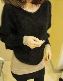 米洛2014春装新款女装韩版宽松宽松<em>蝙蝠衫</em>针