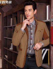 ZONEJOY<em>庄爵 </em>男装夹克男士<em>外套</em>秋装 男相拼纯