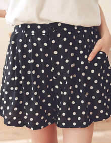 东京着衣 日系夏季彩色波点<em>高腰</em>宽松<em>短裤裙</em>40
