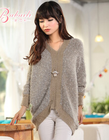 2013新款复古学院大码蝙蝠袖韩版<em>宽松针织</em>衫