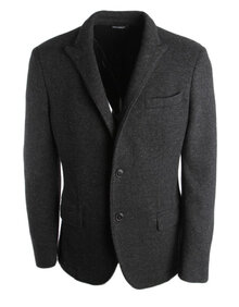 Dolce&Gabbana 杜嘉班纳 <em>男性黑灰色</em>翻领开