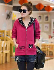 可货到付款 秋冬新款<em>女士</em>拉链外套 <em>加厚</em>加绒开