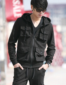 <em>货到付款</em> 2013秋装上新男士<em>开衫</em>连帽卫衣套装