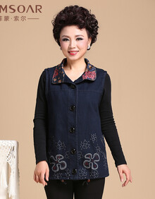 菲蒙索尔46008<em>中老年女马甲</em>秋装背心大码中年