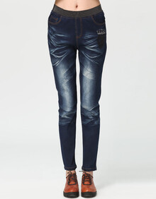 <em>水淼</em>大码<em>女装</em> 2014<em>春季</em>新款韩版休闲修身牛仔