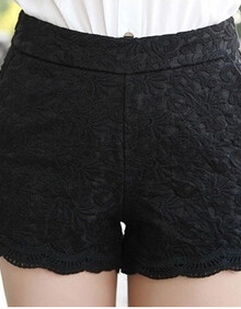 2014新款<em>女士</em>休闲蕾丝<em>短裤夏</em>女裤子韩版针织