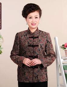 YYS1318 宜左亦右 <em>中老年女装</em>秋装<em>外套</em> 老年奶