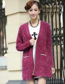 YYTZ 新款淑女暗<em>格子</em>镶金边<em>开衫</em>胸针<em>针织衫</em>马