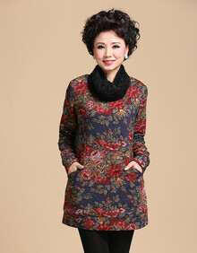 2014秋冬装新款<em>女装</em>中老年韩版长袖<em>打底</em>裙中