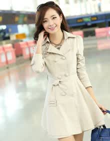 正版2013秋冬新款花朵<em>风衣连衣裙外套</em>裙秋装