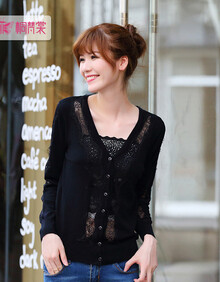 2013秋装新款 韩版蕾丝蝙蝠袖薄针织<em>衫开衫羊</em>