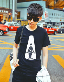 金属装饰黑色 T恤 男装 服饰内衣 【行情 价格 