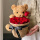 38cm棕熊+11朵红玫瑰