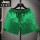 墨绿色刺绣短裤