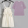 199#杏色背带裤+紫兔兔T恤